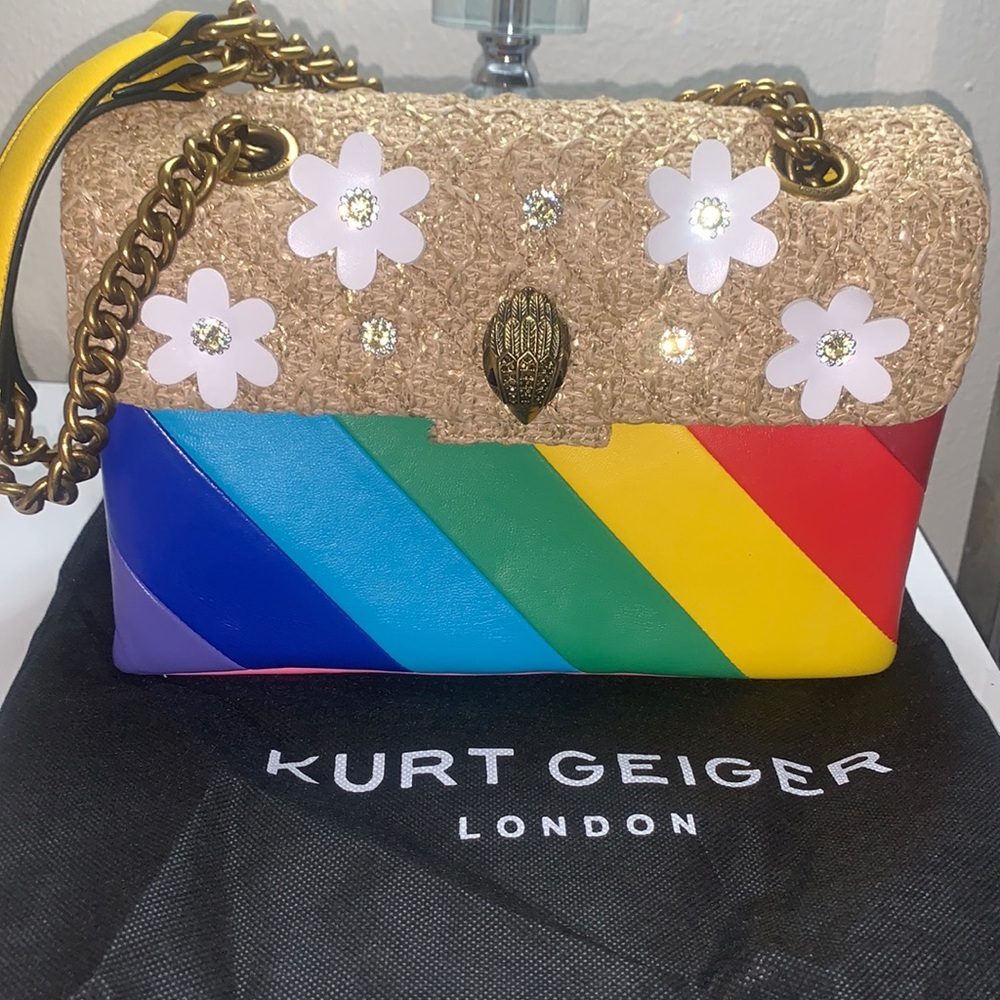 Authentic  KURT GEIGER LONDON LEATHER KENSINGTON BAG!!! ❤️💚💛💙💖
